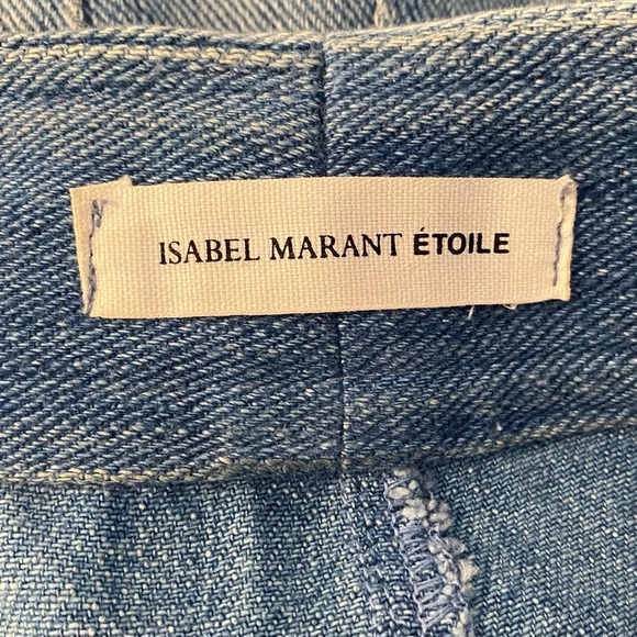 Isabel Marant Étoile Odessa Wide-Leg Denim Pants - Picture 10 of 10